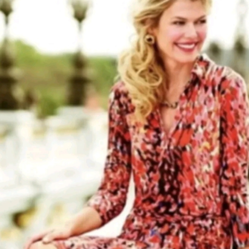 Cabi Watercolor Shirtdress
